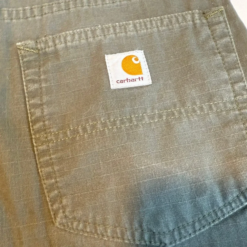 Vintage Carhartt Men Ripstop Shorts‎ Green Gorpcore Workwear Utility 42 Outdoor